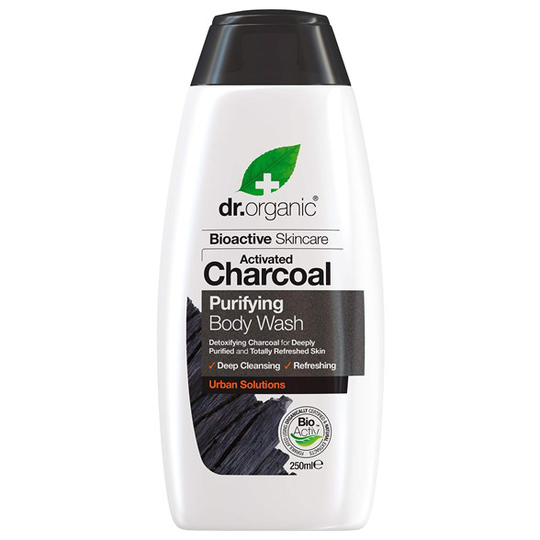 Dr. Organic Activated Charcoal Purifying Body Wash, 250 ml