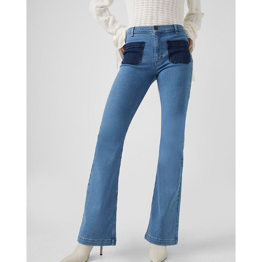 Rony Colour Block Organic Low Rise Jeans