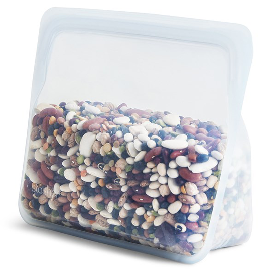 Stasher Bag Återanvändbar Förvaringspåse Silikon - Stand-Up Clear, 18 x 22 x 9 cm - Stasher