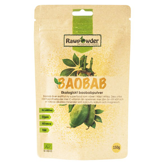 Rawpowder Ekologiskt Baobabpulver, 150 g