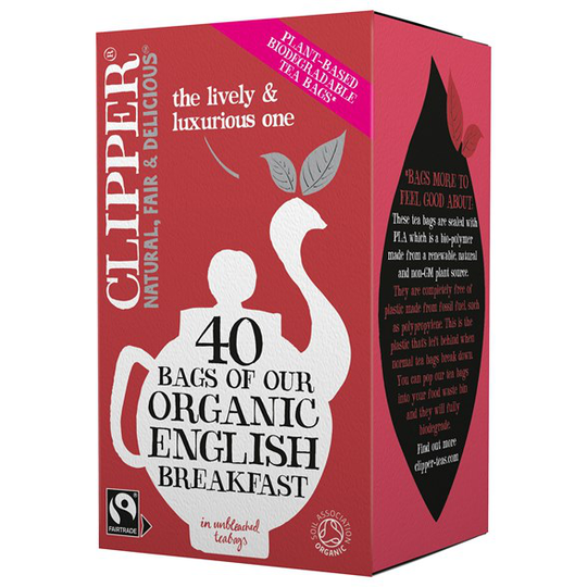 Clipper Svart Te English Breakfast, 40 påsar