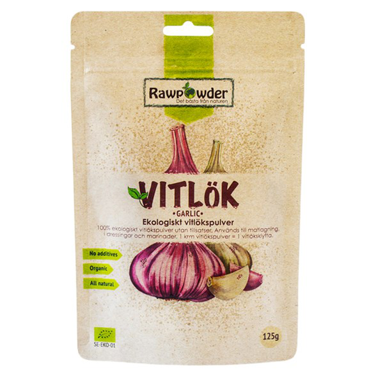 Rawpowder Ekologiskt Vitlökspulver, 125 g