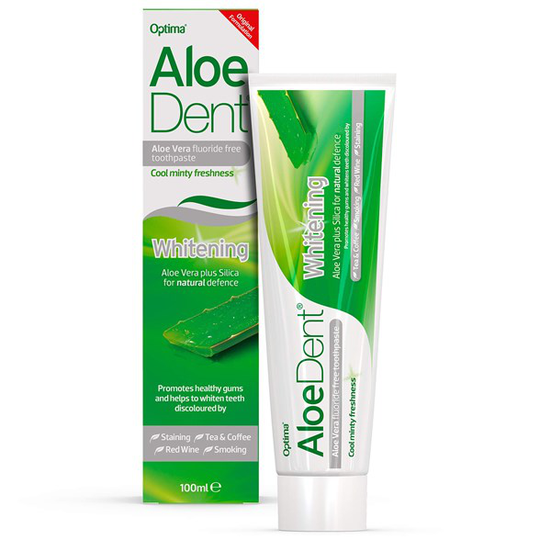 AloeDent Aloe Vera Whitening Fluoride Free Toothpaste, 100 ml