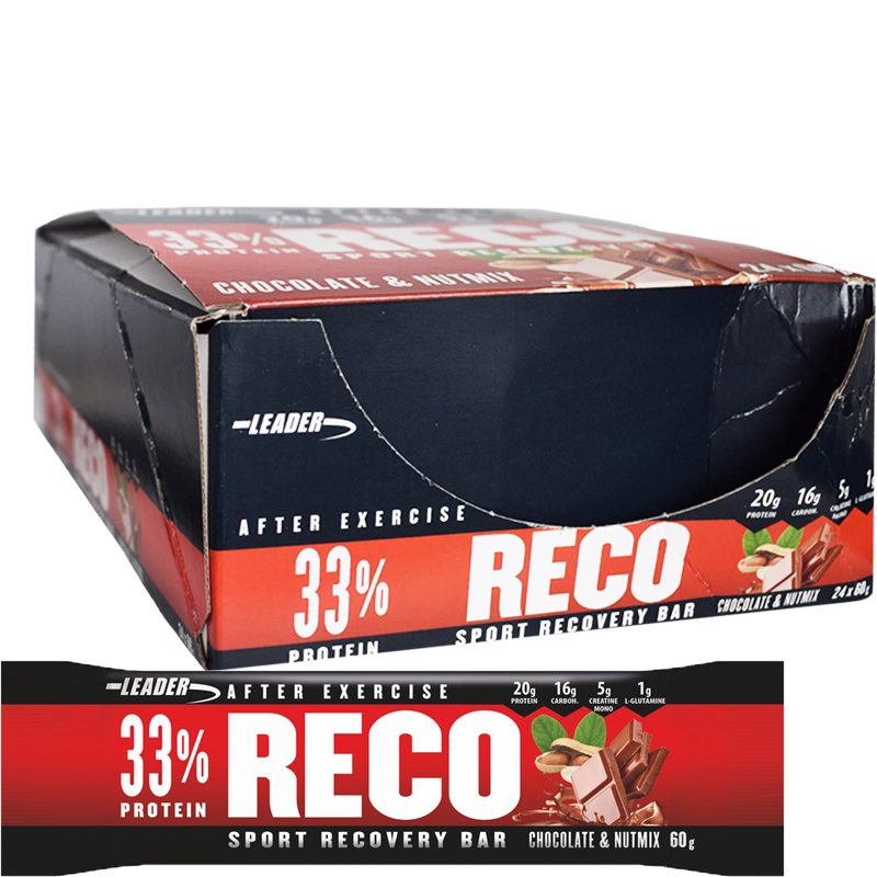 Hel Låda Proteinbars "Chocolate & Nutmix" 24 x 60g - 69% rabatt