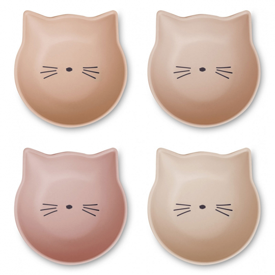 Liewood Filiz Skålar 4-pack Cat rose multi mix