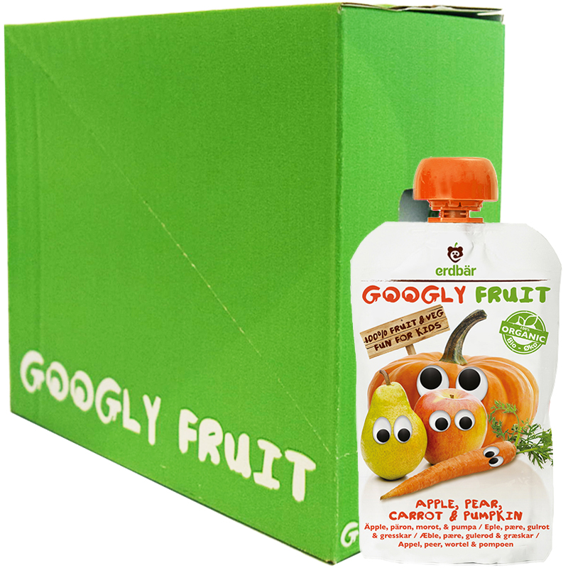 Hel Låda Fruktpuré Äpple, Morot & Pumpa 6 x 100g - 84% rabatt