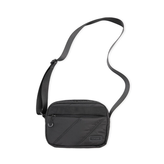 Festival Bag Quilted Recycled Tech Black