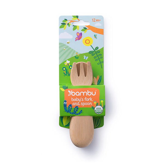 Bambu Home Ekologisk Babysked & Gaffel Bambu