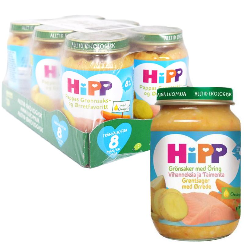 Hel Låda Barnmat "Grönsaker & Öring" 6 x 190g - 89% rabatt