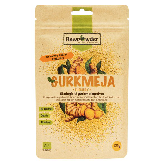 Rawpowder Ekologiskt Gurkmejapulver, 125 g