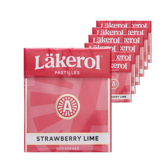 Läkerol Jordgubb & Lime 12-pack