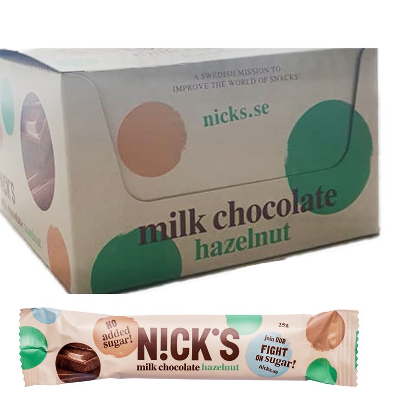 Hel Låda Chokladbars "Hazelnut" 30 x 25g - 48% rabatt