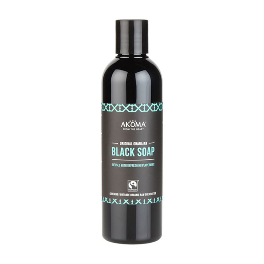 Akoma Authentic Ghanaian Liquid Black Soap - Peppermint 250 ml