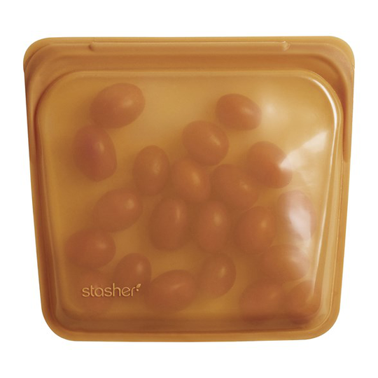 Stasher Bag Återanvändbar Förvaringspåse Silikon - Honey, 18 x 19 cm