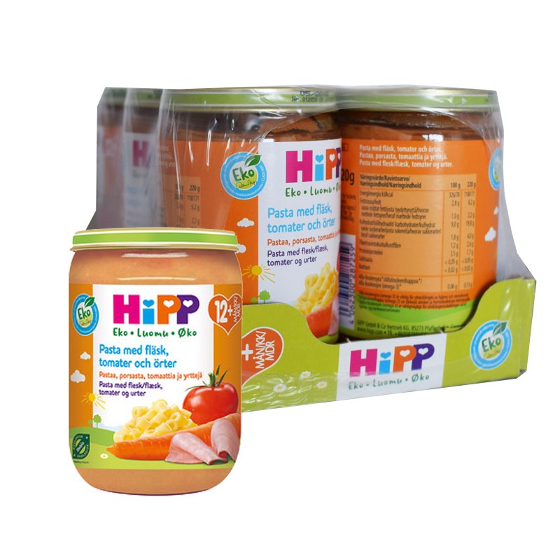 Eko Hel Låda Barnmat Pasta med Fläsk 6-pack - 25% rabatt