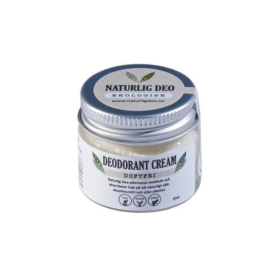 Naturlig Deo Ekologisk Deodorant Cream Doftfri 15 ml