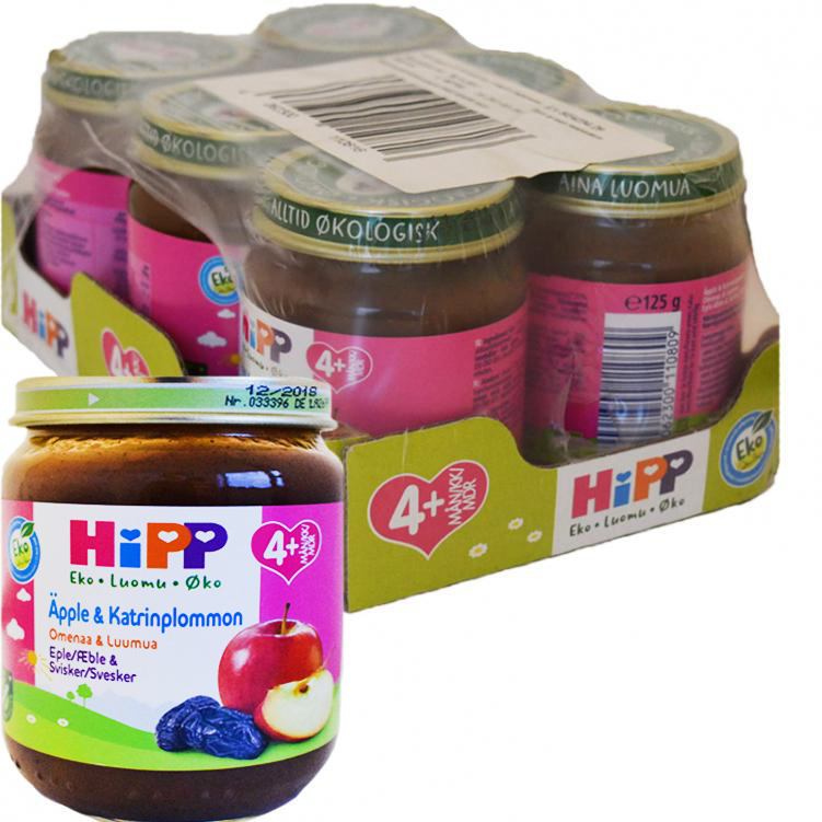 Eko Hel Låda Barnmat Äpple & Katrinplommon 6 x 125g - 35% rabatt