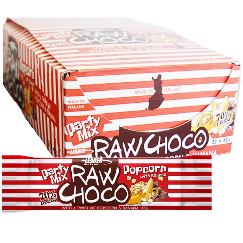 Hel Låda Snack Bar "Raw Choco" 32 x 45g - 77% rabatt