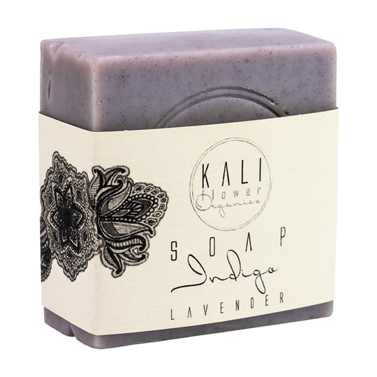 KaliFlower Organics Ekologisk Handgjord Tvål - Indigo & Lavender, ca. 120 g
