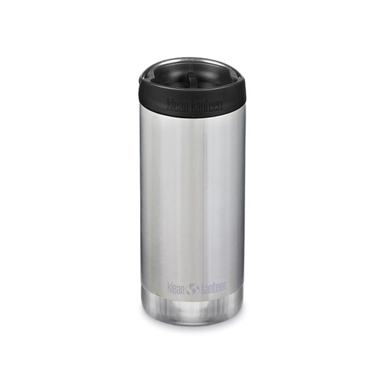 Klean Kanteen TKWide Isolerad Flaska med Cafékork - Brushed Stainless 355 ml