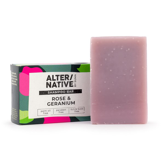 Alter/native Naturlig Handgjord Schampotvål Rose & Geranium, 95 g