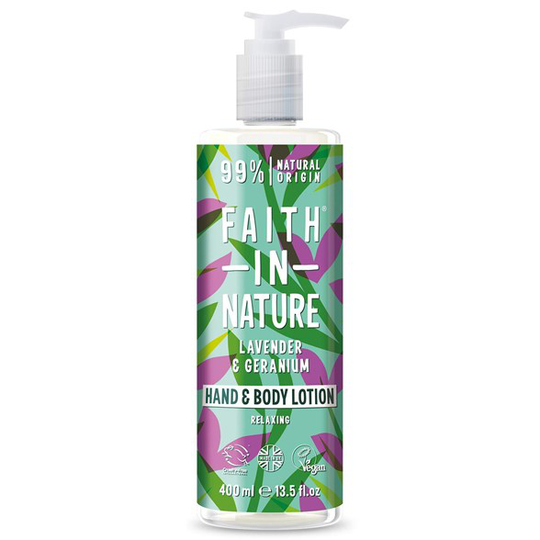 Faith in Nature Lavender & Geranium Hand & Body Lotion, 400 ml