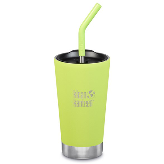 Klean Kanteen Isolerad Tumbler med Sugrör - Juicy Pear, 473 ml