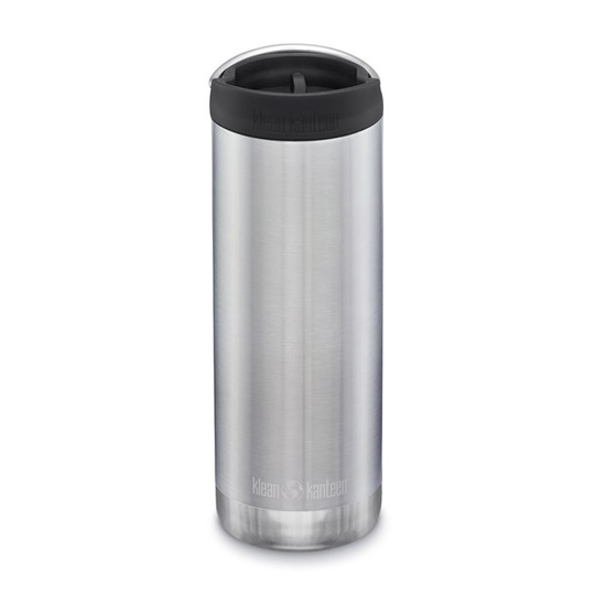 Klean Kanteen TKWide Isolerad Flaska med Cafékork - Brushed Stainless 473 ml