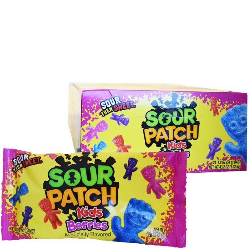Hel Låda Godis "Sour Patch Kids Berries" 24 x 51g - 53% rabatt