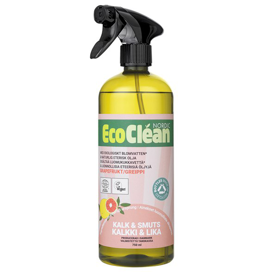 EcoClean Nordic Naturlig Kalk- & Smutsborttagning Grapefrukt, 750 ml