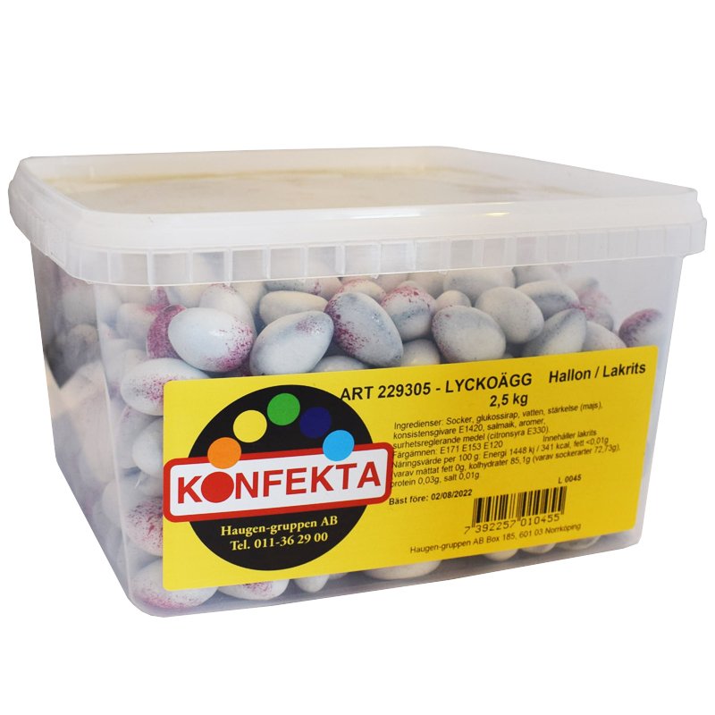 Godisägg hallon & lakrits 2.5kg - 53% rabatt