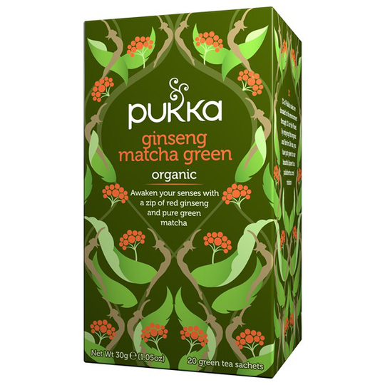 Pukka Herbs Ginseng Matcha Green, 20 påsar