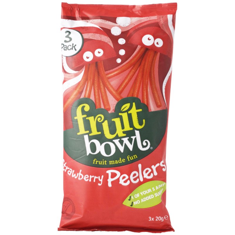 Fruktsnacks "Strawberry Peelers" 3 x 20g - 48% rabatt