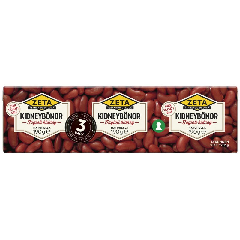 Kidneybönor 3 x 190g - 40% rabatt