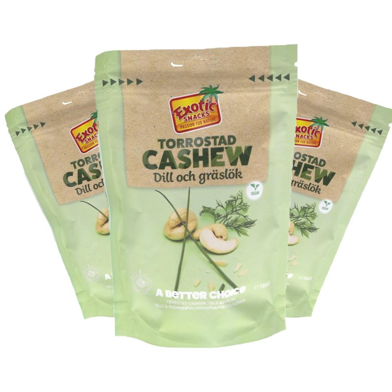 Torrostade Cashew Dill & Gräslök 3-pack - 40% rabatt