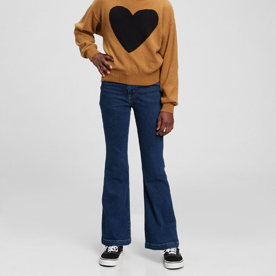 High Rise Flare Jeans with Washwell