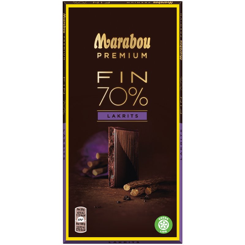 Marabou Premium Lakrits 70% - 15% rabatt
