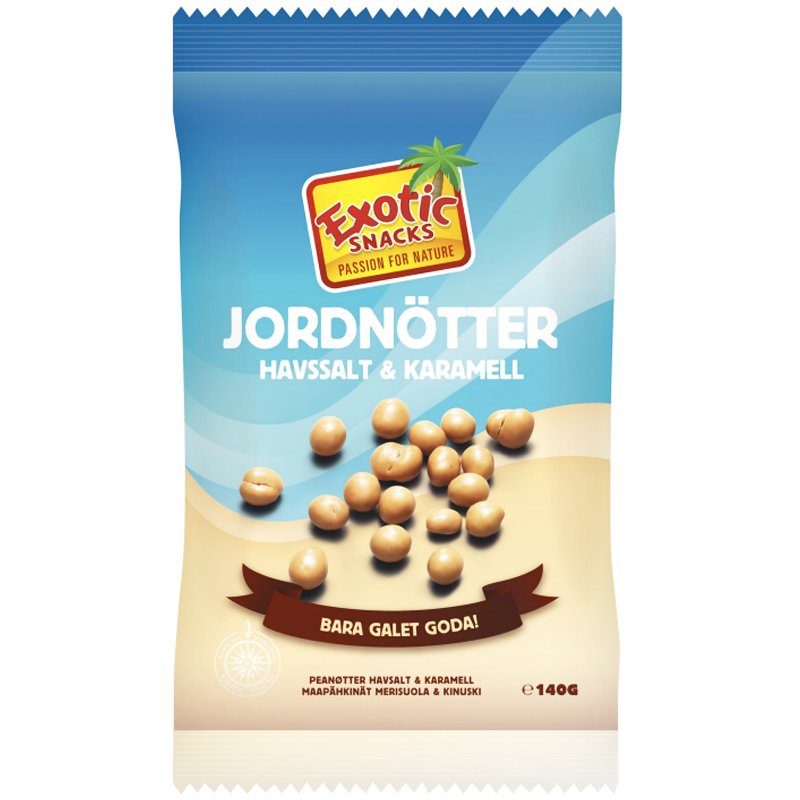 Jordnötter Havssalt & Karamell 140g - 36% rabatt