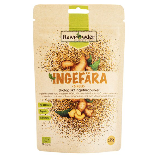 Rawpowder Ekologiskt Ingefärapulver, 125 g