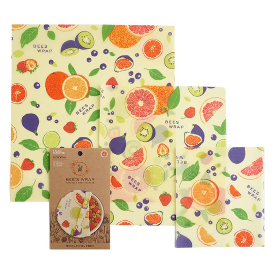 Bee's Wrap Naturligt Folie Assorted Set (S/M/L), 3 st Fresh Fruit