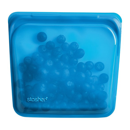 Stasher Bag Återanvändbar Förvaringspåse Silikon - Blueberry, 18 x 19 cm
