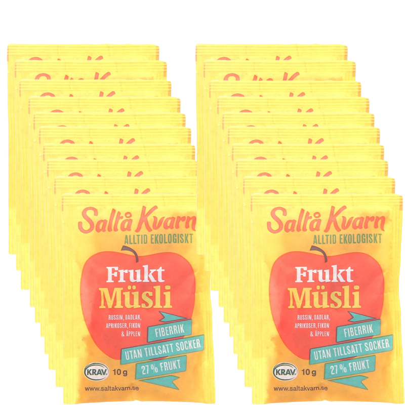Eko Fruktmüsli Portionsförpackning 20-pack - 67% rabatt