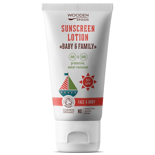 Wooden Spoon Sunscreen Lotion Baby & Family SPF 50, 150 ml