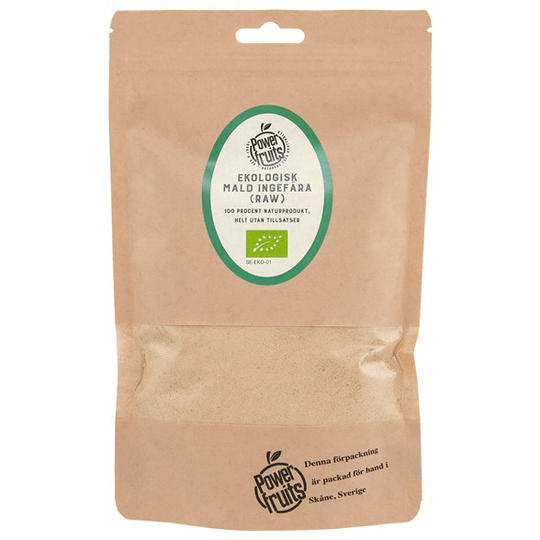 Powerfruits Ekologisk Ingefära Mald RAW, 200 g
