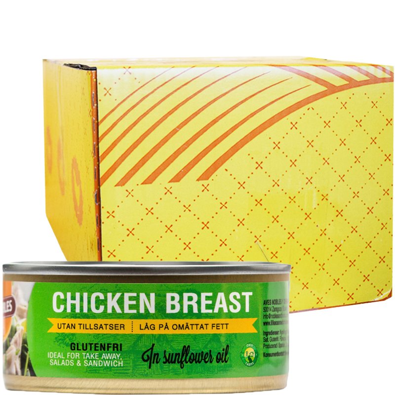 Hel Låda Kycklingbröst Olja 24 x 155g - 33% rabatt