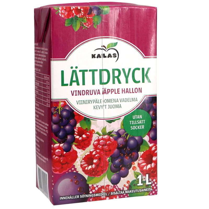 Lättdryck Vindruva, Äpple & Hallon - 15% rabatt