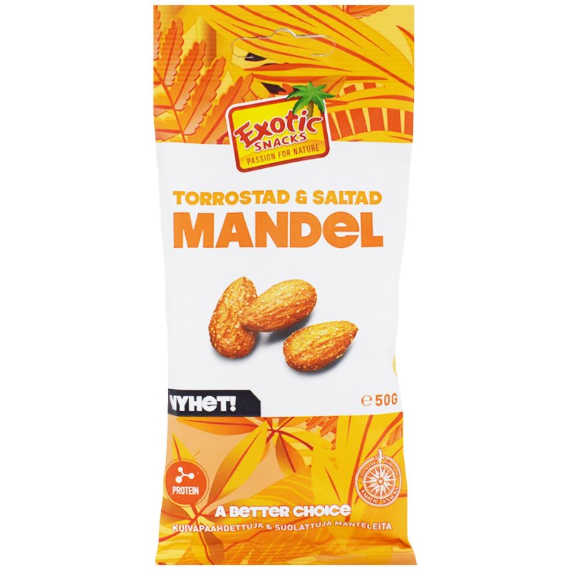 Mandlar Torrostade & Saltade 50g - 41% rabatt
