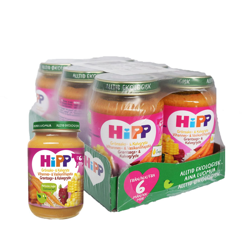 Hel Låda Barnmat Grönsaker & Kalvgryta 6 x 190g - 48% rabatt