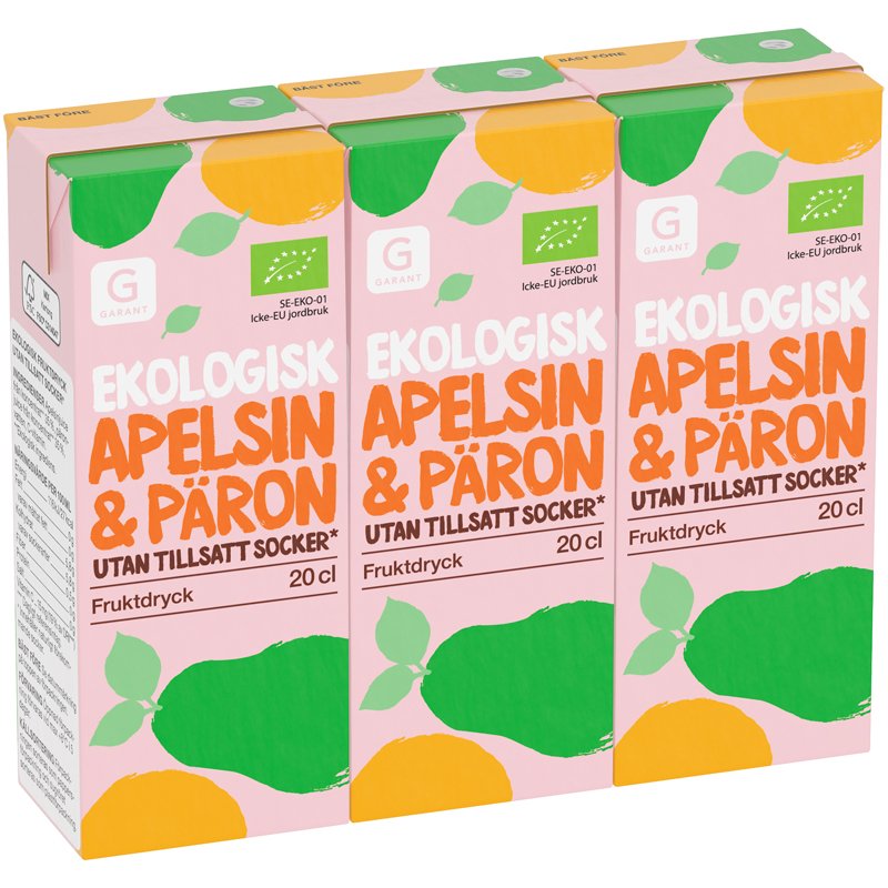 Fruktdryck Apelsin & Päron 3-pack - 20% rabatt
