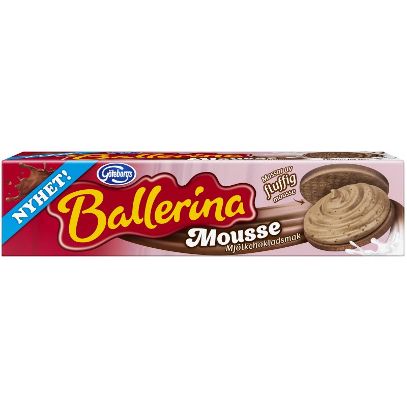 Ballerina Mousse Mjölkchoklad 185g - 41% rabatt